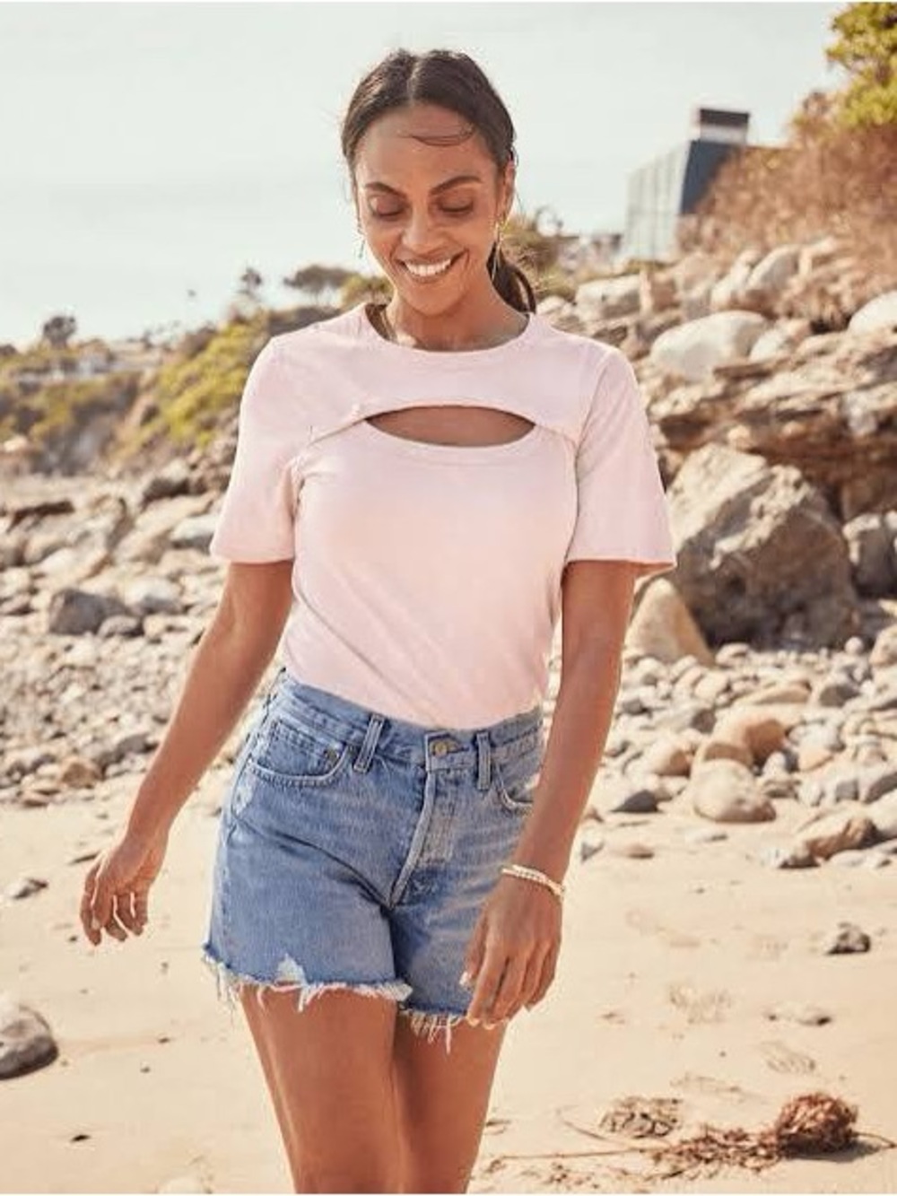 NWT Evereve Cutout Tee